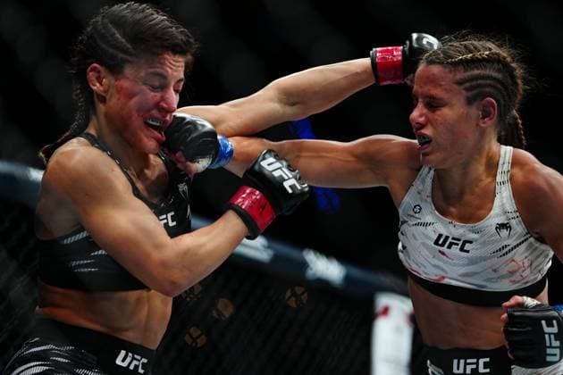 March 29, 2025, Mexico City, Mexico, Las Vegas, Nv, United States: Loopy Godinez and Julia Polastri meet in the octagon for a 3-round bout at UFC Fight Night - Moreno vs Erceg at Arena CDMX on March 29, 2025 in Mexico City, Mexico ( PxImages) Mexico City, Mexico United States - ZUMAp175 20250329_zsa_p175_198 Copyright: xLouisxGrassex
