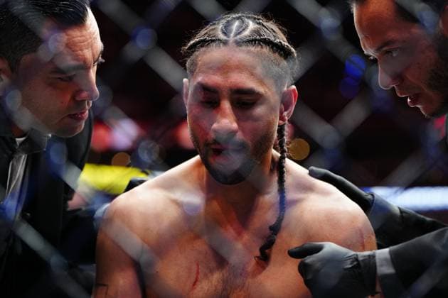 March 29, 2025, Mexico City, Mexico, Las Vegas, Nv, United States: Edgar Chairez and CJ Vergara meet in the octagon for a 3-round bout at UFC Fight Night - Moreno vs Erceg at Arena CDMX on March 29, 2025 in Mexico City, Mexico ( PxImages) Mexico City, Mexico United States - ZUMAp175 20250329_zsa_p175_505 Copyright: xLouisxGrassex
