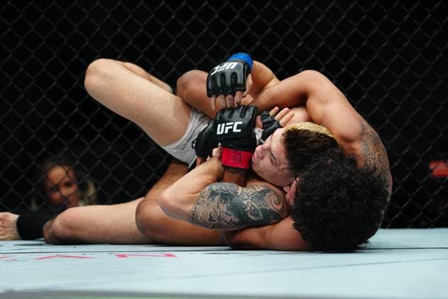 March 29, 2025, Mexico City, Mexico, Las Vegas, Nv, United States: Raul Rosas Jr. and Vince Morales meet in the octagon for a 3-round bout at UFC Fight Night - Moreno vs Erceg at Arena CDMX on March 29, 2025 in Mexico City, Mexico ( PxImages) Mexico City, Mexico United States - ZUMAp175 20250329_zsa_p175_512 Copyright: xLouisxGrassex