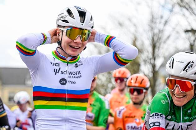 2025 Gent-Wevelgem In Flanders Fields Women Elite WEVELGEM, BELGIUM - MARCH 27 : Kopecky Lotte (BEL) of Team SD Worx - Protime at the start line pictured during 14th edition of the Women s World Tour UCI Gent - Wevelgem in Flanders Fields cycling race for Women Elite with start in Ieper and finish in Wevelgem after 168,9 km on March 27, 2025 in Wevelgem, Belgium, 27 03 2025 Wevelgem Belgium  Copyright: xJanxDexMeuleneirx