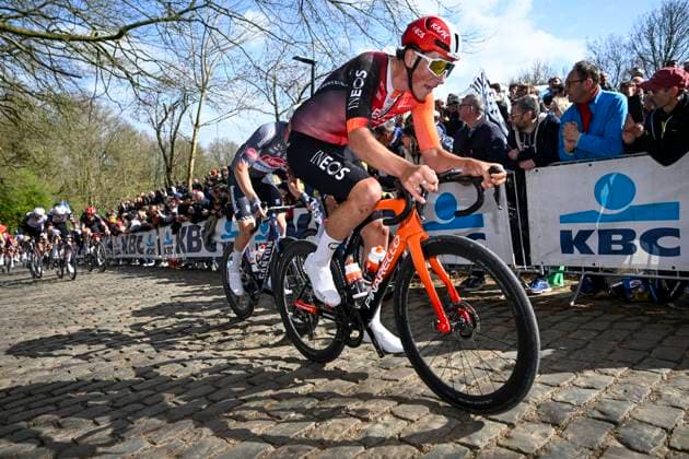 Gent - Wevelgem in Flanders Fields 2025 WEVELGEM, BELGIUM - MARCH 30 : Tarling Joshua (GBR) of INEOS Grenadiers in action pictured during 87th edition of the UCI World Tour Gent - Wevelgem in Flanders Fields cycling race for Men Elite with start in Ieper and finish in Wevelgem after 250 km on March 30, 2025 in Wevelgem, Belgium, 30 03 2025 ( Motordriver Guy De Vuyst - Wevelgem Belgium  Copyright: xNicoxVereeckenx