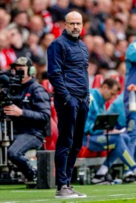 PSV Eindhoven trainer Peter Bosz during the match PSV Ajax at the Philips stadium for the Dutch Eredivisie season 2024 2025 in EINDHOVEN, Netherlands on 30 march 2025, photo by Marcel van Dorst EYE4images DeFodi Images