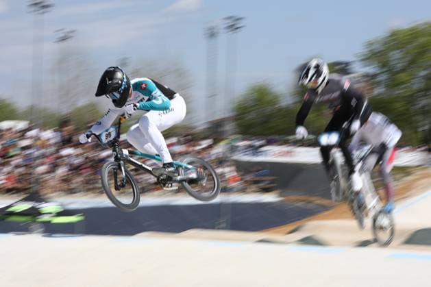 March 30, 2025, Verona, Veneto, Italy: Loris AEBERHARD of Switzerland 99 in the Men Elite quarterfinal of the UEC BMX European Cup Round 2 in Verona, Italy Verona Italy - ZUMAc179 20250330_zep_c179_093 Copyright: xMickaelxChavetx