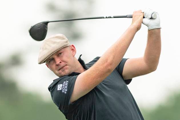 March 30, 2025, Houston, Texas, USA: HARRY HALL (ENG) tees off the 10th hole during the final round of the 2025 Texas Children s Houston Open at Memorial Park Golf Course in Houston, Texas, on March 30, 2025. Houston USA - ZUMAp213 20250330_znp_p213_038 Copyright: xLynnxPenningtonx