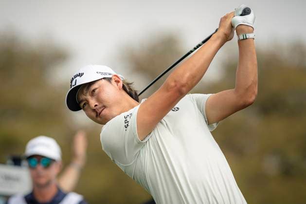 March 30, 2025, Houston, Texas, USA: MIN WOO LEE (AUS) tees off the 1st hole during the final round of the 2025 Texas Children s Houston Open at Memorial Park Golf Course in Houston, Texas, on March 30, 2025. Houston USA - ZUMAp213 20250330_znp_p213_048 Copyright: xLynnxPenningtonx