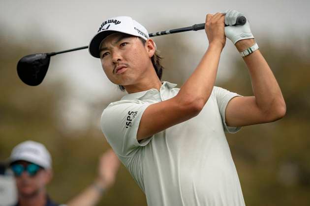March 30, 2025, Houston, Texas, USA: MIN WOO LEE (AUS) tees off the 1st hole during the final round of the 2025 Texas Children s Houston Open at Memorial Park Golf Course in Houston, Texas, on March 30, 2025. Houston USA - ZUMAp213 20250330_znp_p213_053 Copyright: xLynnxPenningtonx