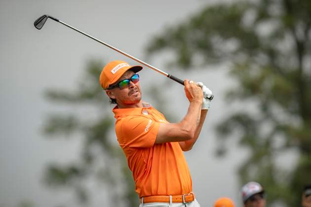 March 30, 2025, Houston, Texas, USA: RICKIE FOWLER (USA) tees off on the 11th hole during the final round of the 2025 Texas Children s Houston Open at Memorial Park Golf Course in Houston, Texas, on March 30, 2025. Houston USA - ZUMAp213 20250330_znp_p213_054 Copyright: xLynnxPenningtonx