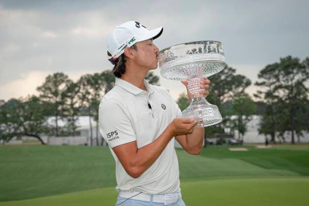 March 30, 2025, Houston, Texas, USA: MIN WOO LEE (USA) wins with a score of -20 at the 2025 Texas Children s Houston Open at Memorial Park Golf Course in Houston, Texas, on March 30, 2025, securing his first PGA, Golf Herren victory. Houston USA - ZUMAp213 20250330_znp_p213_084 Copyright: xLynnxPenningtonx