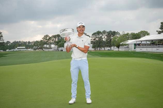 March 30, 2025, Houston, Texas, USA: MIN WOO LEE (USA) wins with a score of -20 at the 2025 Texas Children s Houston Open at Memorial Park Golf Course in Houston, Texas, on March 30, 2025, securing his first PGA, Golf Herren victory. Houston USA - ZUMAp213 20250330_znp_p213_083 Copyright: xLynnxPenningtonx