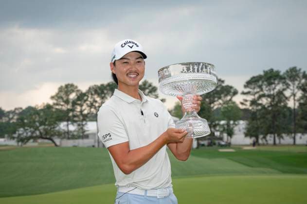 Sport Themen der Woche KW13 Sport Bilder des Tages March 30, 2025, Houston, Texas, USA: MIN WOO LEE (USA) wins with a score of -20 at the 2025 Texas Children s Houston Open at Memorial Park Golf Course in Houston, Texas, on March 30, 2025, securing his first PGA, Golf Herren victory. Houston USA - ZUMAp213 20250330_znp_p213_085 Copyright: xLynnxPenningtonx