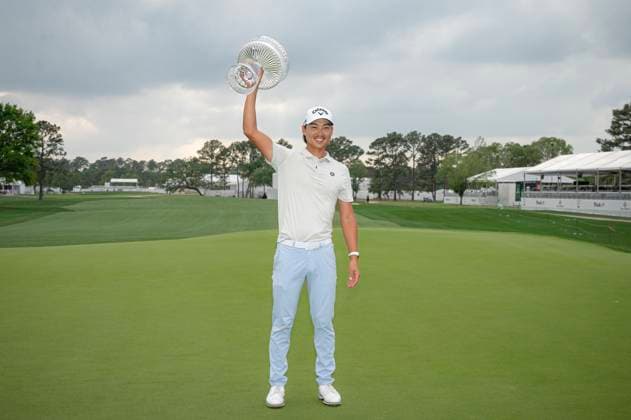 March 30, 2025, Houston, Texas, USA: MIN WOO LEE (USA) wins with a score of -20 at the 2025 Texas Children s Houston Open at Memorial Park Golf Course in Houston, Texas, on March 30, 2025, securing his first PGA, Golf Herren victory. Houston USA - ZUMAp213 20250330_znp_p213_087 Copyright: xLynnxPenningtonx