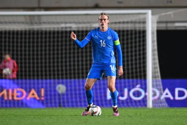 Kosovo v Iceland - UEFA Nations League, Play-offs, 1st Leg Stefan Teitur Thordarson of Iceland is in action during the UEFA Nations League Play-offs 2nd leg game between Iceland and Kosovo at Stadium Nueva Condomina in Murcia, Spain, on March 23, 2025. Murcia Spain  Copyright: xAlexxNicodimx originalFilename:nicodim-icelandk250323_npqlc.jpg