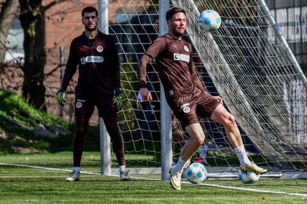 Ben Voll Andreas Albers Pauli Germany , Hamburg , Training ground at Kollaustrasse , Football , 1 Soccer Bundesliga , FC St Pauli