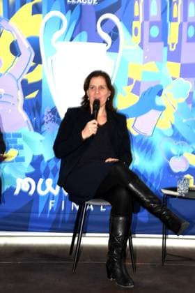 Verena Dietl Mayor of Munich 01 04 2025 Coubertin in the Olympic Park, On 28 05 2025 the Champions Festival starts in the Olympic Park and the highlight of the supporting program around the final of the UEFA Champions League 2025 on 31 May in Munich