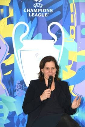 Verena Dietl Mayor of Munich 01 04 2025 Coubertin in the Olympic Park, On 28 05 2025 the Champions Festival starts in the Olympic Park and the highlight of the supporting program around the final of the UEFA Champions League 2025 on 31 May in Munich