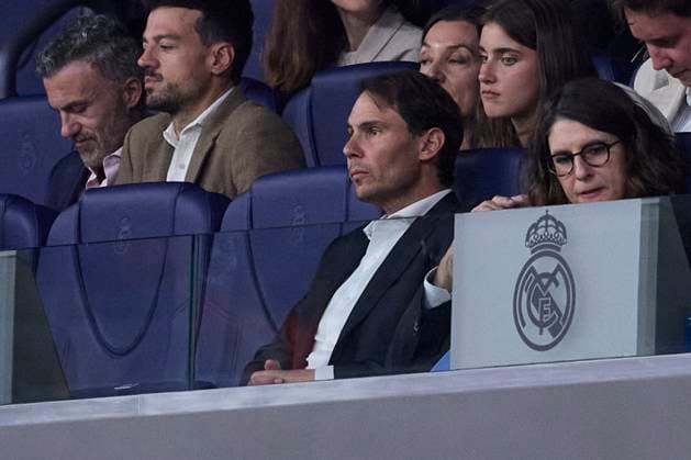April 2, 2025, Madrid, Madrid, Spain: Rafael Nadal during the Spanish King s Cup football match between Real Madrid CF v Real Sociedad at Santiago Bernabeu Stadium in Madrid, Spain, April 1, 2025 Madrid Spain - ZUMAa206 20250402_zsp_a206_012 Copyright: xRubenxAlbarranx