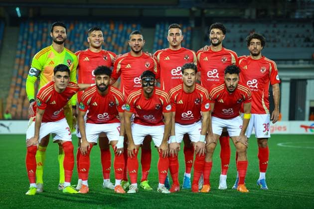 Al Ahly FC vs Al Hilal SC - TotalEnergies CAF Champions League - Quarter Final 1st Leg Al Ahly FC Team photo before the match between Al Ahly FC vs Al Hilal SC in the 1st leg of the Quarter Final of Total Energies CAF Champions League on April 1, 2025 Cairo Cairo Egypt Copyright: xMohamedxTageldinx