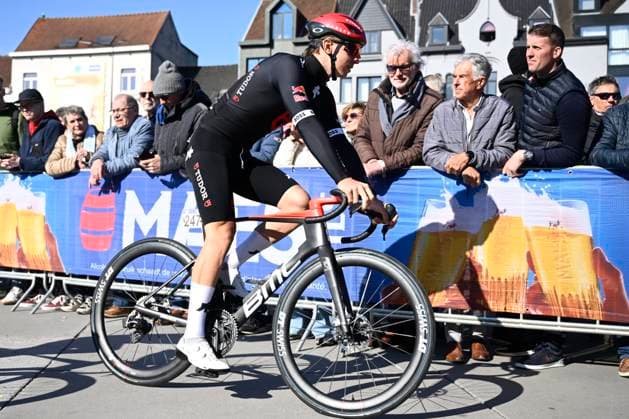Dwars door Vlaanderen 2025 - Men Elite WAREGEM, BELGIUM - APRIL 02 : Mikutis Aivaras (LTU) of Tudor Pro Cycling Team pictured during the 79th edition of the UCI World Tour Dwars door Vlaanderen Men Elite cycling race with start in Roeselare and finish in Waregem after 184,2 km on April 2, 2025 in Waregem, Belgium, 02 04 2025 ( motor drive Kenny Verfaillie - Waregem Belgium  Copyright: xPeterxDexVoechtx