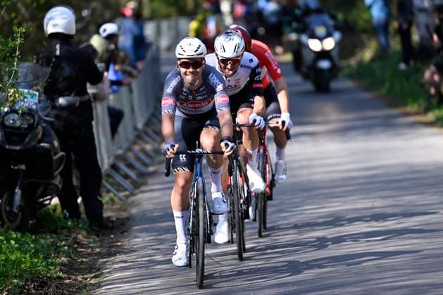 Dwars door Vlaanderen 2025 - Men Elite WAREGEM, BELGIUM - APRIL 02 : Van Den Bossche Fabio (BEL) of Alpecin-Deceuninck pictured during the 79th edition of the UCI World Tour Dwars door Vlaanderen Men Elite cycling race with start in Roeselare and finish in Waregem after 184,2 km on April 2, 2025 in Waregem, Belgium, 02 04 2025 ( motor drive Kenny Verfaillie - Waregem Belgium  Copyright: xJanxDexMeuleneirx