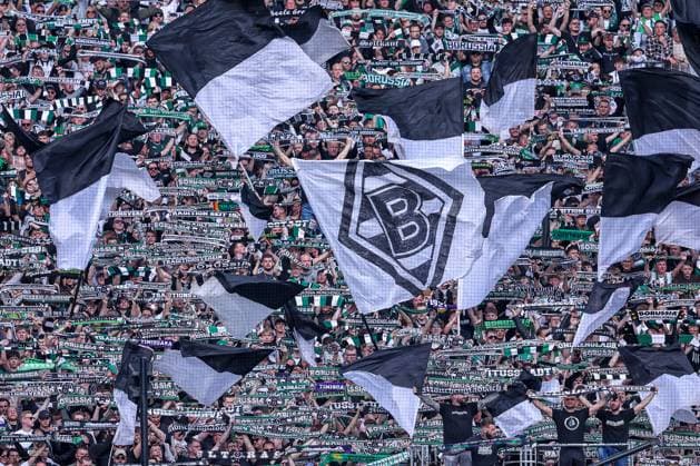 29 03 2025, Soccer, Borussia Mönchengladbach RB Leipzig, 1 Soccer Bundesliga, Borussia Park, Season 2024 2025 Feature Symbolic symbolic photo Tribune Fans Spectators Visitors full Nordkurve DFB regulations prohibit any use of photographs as image sequences and or quasi video Nordrhein Westfalen Germany