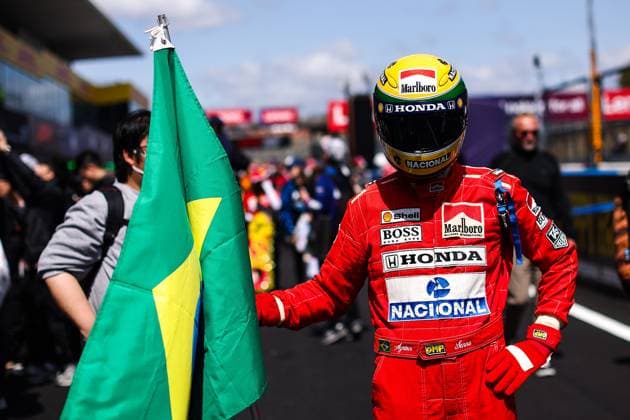F1 - JAPANESE GRAND PRIX 2025 Japanese fan of Ayrton Senna during the Formula 1 Lenovo Japanese Grand Prix 2025, 3rd round of the 2025 FIA Formula One World Championship, WM, Weltmeisterschaft from April 4 to 6, 2025 on the Suzuka Circuit, in Suzuka, Japan - SuzukaJapan  Copyright: xEricxAlonsox