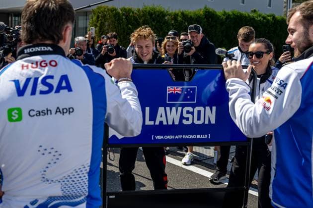 SUZUKA, JAPAN: Liam Lawson, racing for the Racing Bulls team during the 2025 Formula 1 Japanese Grand Prix at the Suzuka International Racing Course in Suzuka, Japan