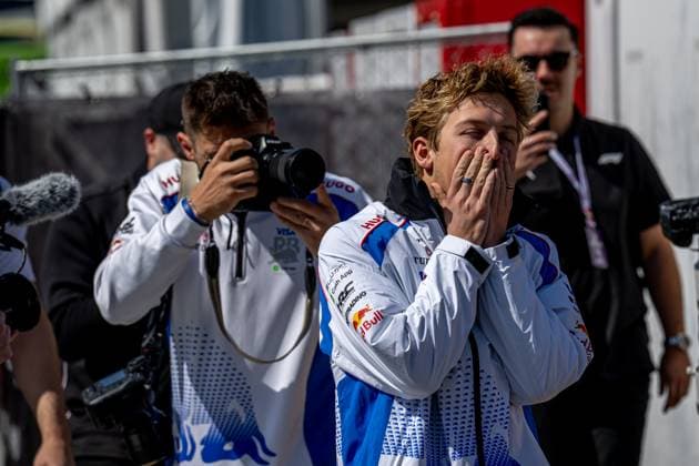 SUZUKA, JAPAN: Liam Lawson, racing for the Racing Bulls team during the 2025 Formula 1 Japanese Grand Prix at the Suzuka International Racing Course in Suzuka, Japan