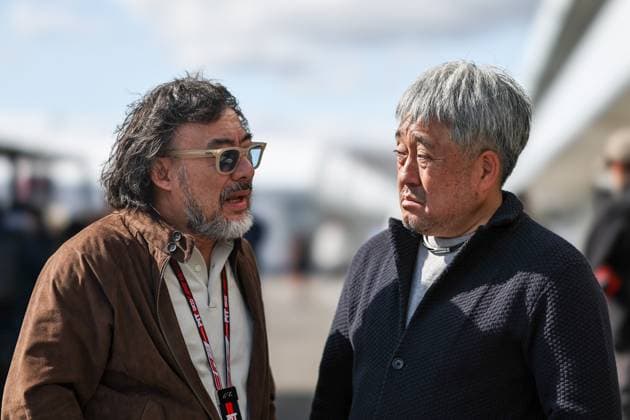 F1 Grand Prix Of Japan - Previews Mario Miyakawa and Masashi Yamamoto appear in the paddock during previews ahead of the F1 Grand Prix of Japan at Suzuka Circuit in Suzuka, Japan, on April 3, 2025. Suzuka Mie Japan  Copyright: xPaddockerx originalFilename:paddocker-f1grandp250403_npaAH.jpg