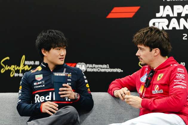 FORMULA 1 LENOVO JAPANESE GRAND PRIX 2025 Jun Da Tan OVERTAKE MAXPPP - Suzuka 03 04 2025 22 TSUNODA Yuki (jpn), Racing Bulls, portrait 16 LECLERC Charles (mon), Scuderia Ferrari, portrait during the Formula 1 Lenovo Japanese Grand Prix 2025, the 3rd round of the 2025 FIA Formula 1 World Championship, WM, Weltmeisterschaft at the Suzuka Circuit from April 3 to 6, 2025, in Suzuka, Japan Suzuka Japan Copyright: xOVERTAKE MAXPPP MAXPPPxJunxDaxTanx OVT202504035642 OVT202504035642