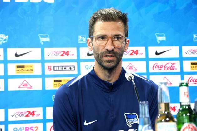 DEU, DFL, 2 FBL Hertha BSC, PK, 03 04 2025, Sportforum, Berlin, DEU, DFL, 2 FBL Hertha BSC, PK, im Bild Co Trainer Andre Mijatovic Hertha BSC Berlin DFL regulations prohibit any use of Photographs as image sequences and or quasi video Foto Juergen Engler nordphoto GmbH nordphotoxGmbHx xEngler nph00076