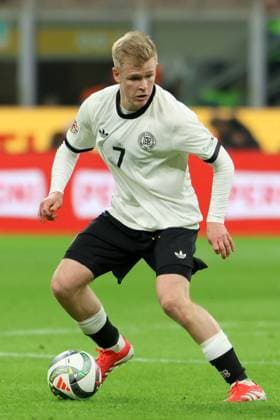 JONATHAN BURKARDT, Germania, Nations League, 2024-25, Quarter Finals 1st Leg, Italy vs Germany 1-2, 20-03-2025, Azione, Action, Single shot NATIONS LEAGUE 2024-25 Quarto di Finale andata ITALIA-GERMANIA 1