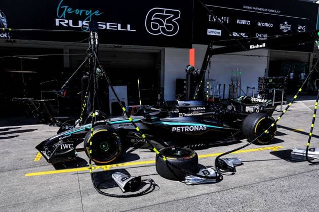 F1 - JAPANESE GRAND PRIX 2025 Mercedes AMG F1 Team car presentation during the Formula 1 Lenovo Japanese Grand Prix 2025, 3rd round of the 2025 FIA Formula One World Championship, WM, Weltmeisterschaft from April 4 to 6, 2025 on the Suzuka Circuit, in Suzuka, Japan - SuzukaJapan  Copyright: xEricxAlonsox