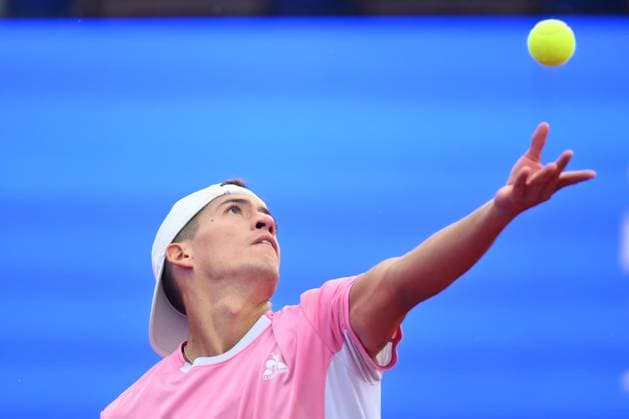 Tiriac Open, tennis, tenis, open, bucharest, sebastian baez, francisco comesana Sebastian Baez of Argentina in action against Francisco Comesana of Argentina during the Tiriac Open game in Bucharest, Romania, April 04, 2025. Alex Nicodim Imago Images Copyright: xAlexxNicodimx