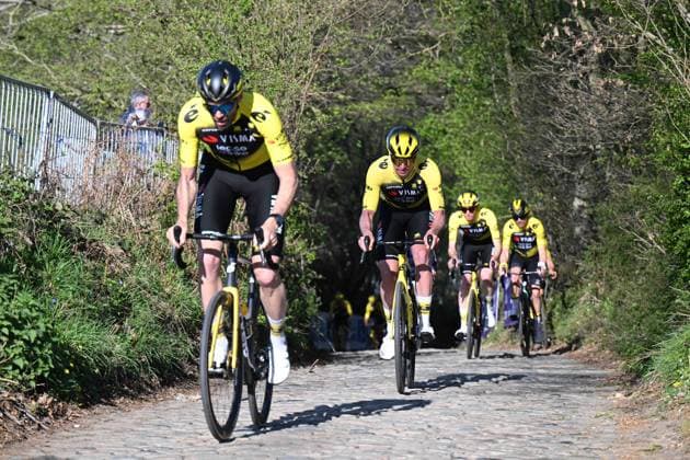 04-04-2025 Allenamento 2 Tour Des Flandres 2025; 2025, Visma - Lease A Bike; Affini, Edoardo; Koppenberg; 