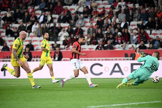 OGC Nice v FC Nantes - Ligue 1 McDonald s 2024 2025 02 Ali ABDI (ogcn) during the Ligue 1 McDonald s match between Nice and Nantes on April 4, 2025 at Allianz Riviera in Nice, France. Nice France  Copyright: xFEPx 776305186