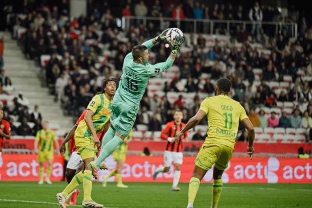 FOOTBALL : NICE vs NANTES - ligue 1 - 4 4 25 FC Nantes s goalkeeper 16 Anthony Lopes - French L1 football match between OGC Nice and FC Nantes at Allianz Riviera Stadium of Nice, south France, on April 4, 2025. NICEFrance  Copyright: xfredxDIDES psnewzx