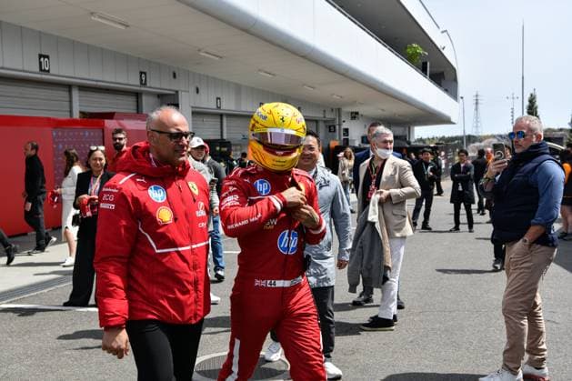 The Japanese Grand Prix In Suzuka, Third Practice Session Ferrari driver Lewis returns to the waiting room after the third practice session for the Japanese Grand Prix on April 5. SUzuka Japan  Copyright: xYusukexHaradax originalFilename:harada-notitle250405_np1DA.jpg