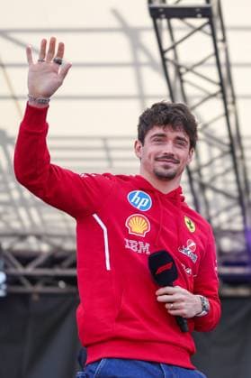 F1 Grand Prix Of Japan: Qualifying Charles Leclerc of Monaco and Scuderia Ferrari attends the fan forum during Qualifying ahead of the F1 Grand Prix of Japan at Suzuka Circuit in Suzuka, Japan, on April 5, 2025. Suzuka Mie Japan  Copyright: xPaddockerx originalFilename:paddocker-f1grandp250405_npcHm.jpg