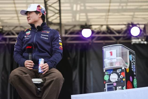 F1 Grand Prix Of Japan: Qualifying Yuki Tsunoda of Japan and Oracle Red Bull Racing attends the fan forum during Qualifying ahead of the F1 Grand Prix of Japan at Suzuka Circuit in Suzuka, Japan, on April 5, 2025. Suzuka Mie Japan  Copyright: xPaddockerx originalFilename:paddocker-f1grandp250405_npXMz.jpg