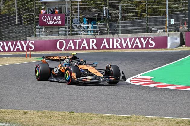 The Japanese Grand Prix In Suzuka, Third Practice Session McLaren driver Lando Norris drives on track during the third practice session for the Japanese Grand Prix on April 5. SUzuka Japan  Copyright: xYusukexHaradax originalFilename:harada-notitle250405_npYwq.jpg