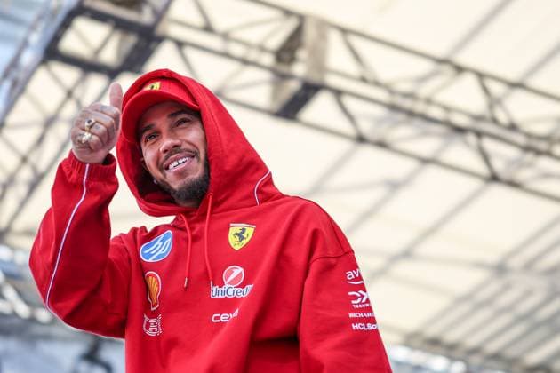 F1 Grand Prix Of Japan: Qualifying Lewis Hamilton of Great Britain and Scuderia Ferrari attends the fan forum during Qualifying ahead of the F1 Grand Prix of Japan at Suzuka Circuit in Suzuka, Japan, on April 5, 2025. Suzuka Mie Japan  Copyright: xPaddockerx originalFilename:paddocker-f1grandp250405_npxXD.jpg