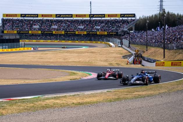 Formula 1 Japanese Grand Prix - GP Free Practice 1 and 2 - Suzuka Alexander Albon (Tha) Of Williams Racing 23 and Charles Leclerc (Mon) Of Scuderia Ferrari 16 during the Formula 1 Lenovo Japanese Grand Prix 2025 on Saturday at the Suzuka International Circuit, Suzuka, Japan on April 5, 2025. Photo by Antoine Lapeyre ABACAPRESS.COM Suzuka Japan  Copyright: xLapeyrexAntoine ABACAx
