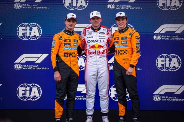 F1 - JAPANESE GRAND PRIX 2025 VERSTAPPEN Max (ned), Red Bull Racing RB21, PIASTRI Oscar (aus), McLaren F1 Team MCL39, NORRIS Lando (gbr), McLaren F1 Team MCL39, portrait during the Formula 1 Lenovo Japanese Grand Prix 2025, 3rd round of the 2025 FIA Formula One World Championship, WM, Weltmeisterschaft from April 4 to 6, 2025 on the Suzuka Circuit, in Suzuka, Japan - SuzukaJapan Copyright: xEricxAlonsox