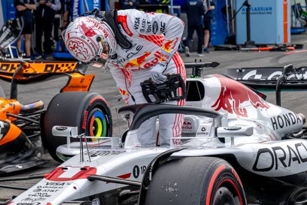 SUZUKA, JAPAN: Max Verstappen, racing for the Red Bull Racing team during the 2025 Formula 1 Japanese Grand Prix at the Suzuka International Racing Course in Suzuka, Japan