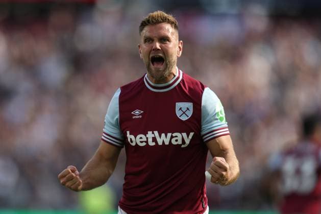 Sport Bilder des Tages London, England, April 5th 2025: Niclas Fullkrug of West Ham United celebrates after scoring a goal during the Premier League match between West Ham United and Bournemouth at London Stadium in London, England (Alexander Canillas SPP) Copyright: xAlexanderxCanillas SPPx spp-en-AlCa-9U2A1704
