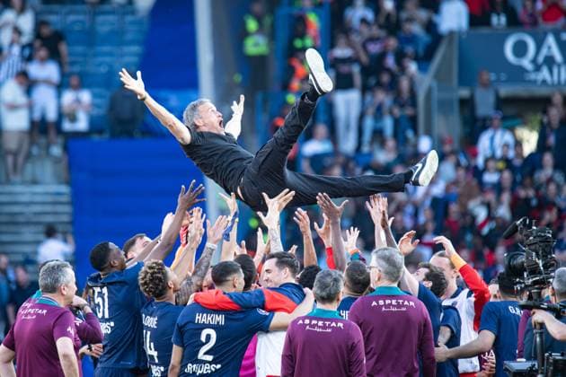 Bilder des Jahres 2025, Sport 04 April Sport Bilder des Tages FOOTBALL Paris SG vs Angers SCO - Ligue 1 - JournÃ e 28 - 05 04 2025 Luis Enrique (Paris SG) ParisFrance  Copyright: xBaptistexAutissierx