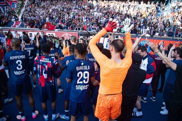 FOOTBALL Paris SG vs Angers SCO - Ligue 1 - JournÃ e 28 - 05 04 2025 Le Paris SG remporte son 13e Championnat de France dans son histoire ParisFrance  Copyright: xBaptistexAutissierx