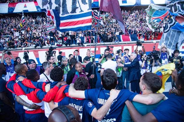 FOOTBALL Paris SG vs Angers SCO - Ligue 1 - JournÃ e 28 - 05 04 2025 Le Paris SG remporte son 13e Championnat de France dans son histoire ParisFrance  Copyright: xBaptistexAutissierx