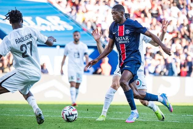 FOOTBALL Paris SG vs Angers SCO - Ligue 1 - JournÃ e 28 - 05 04 2025 Ousmane Dembele (Paris SG) ParisFrance  Copyright: xBaptistexAutissierx