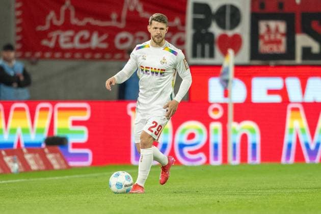 05 04 2025, Soccer 2 Bundesliga, Season 2024 2025, Matchday 28, 1 FC Koeln Hertha BSC at RheinEnergieStadion in Koeln Jan Thielmann 1 FC Koeln, 29 on the ball Important notice According to the regulations of the DFL German Football League or the DFB German Football Association, it is prohibited to use or have used photographs taken in the stadium and or of the match in the form of sequential images and or video-like photo series Photo Kirchner Media Thomas Haesler Copyright: xKirchner-Media ThomasxHaeslerx